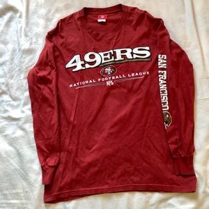 San Francisco 49ers NFL Long Sleeve Red Football